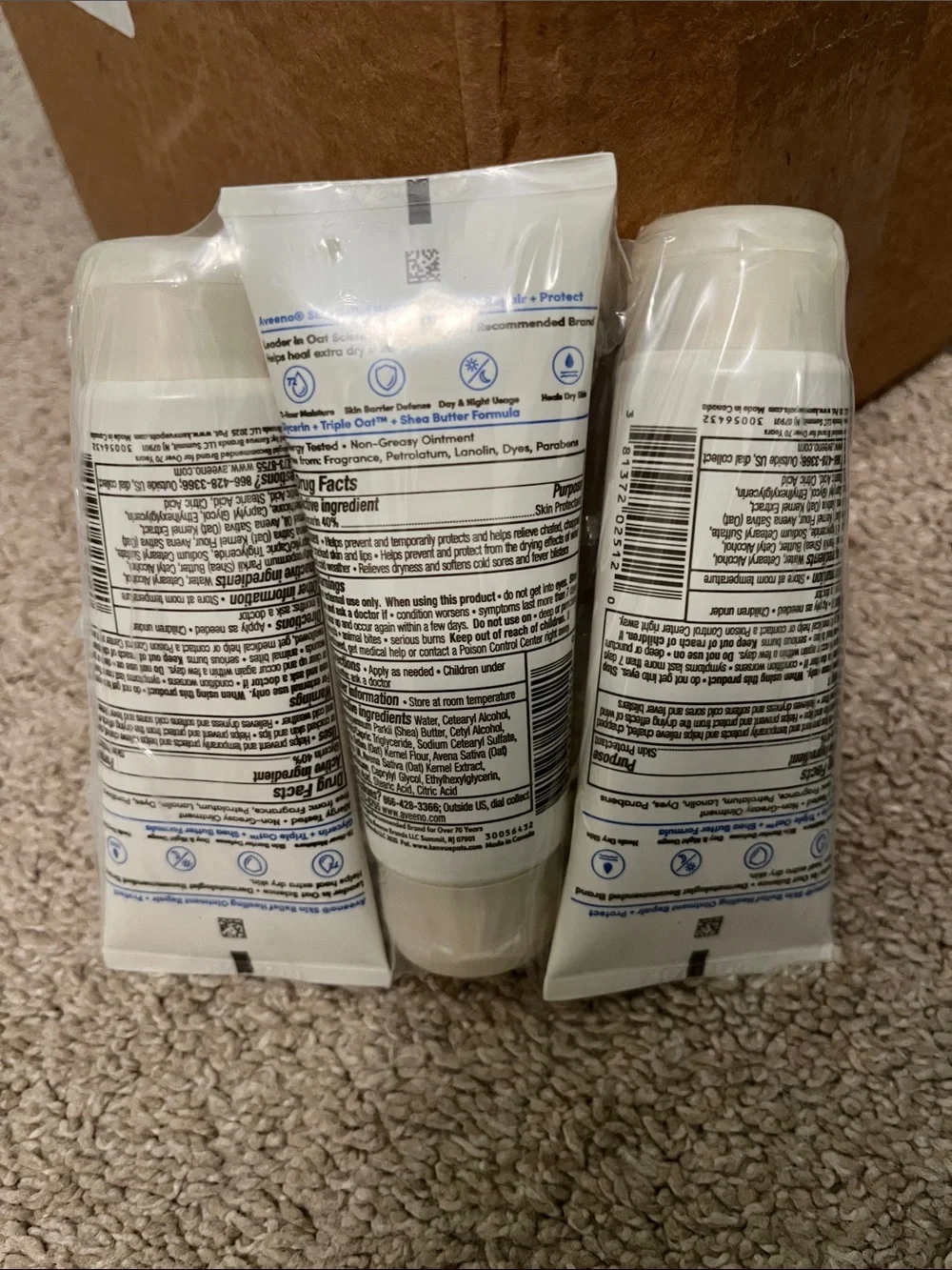 Aveeno Skin Relief Healing Ointment Tubes - White